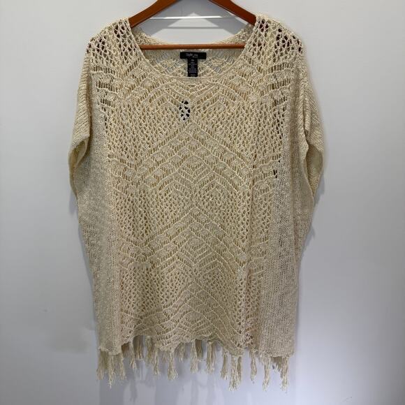 Sleeveless Crochet Top Women's Size 3x Lined Style & Co. Plus Size Resort - Picture 1 of 12